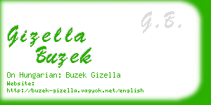 gizella buzek business card